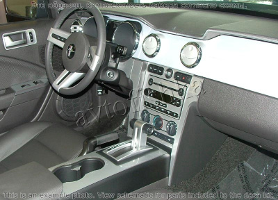 Декоративные накладки салона Ford Mustang 2005-2009 Откидная крыша, базовый набор